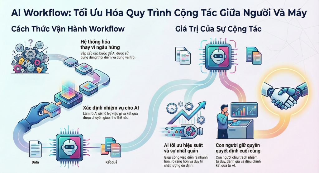 AI Workflow là gì? Vì sao 75% người dùng AI chưa tối ưu được quy trình làm việc